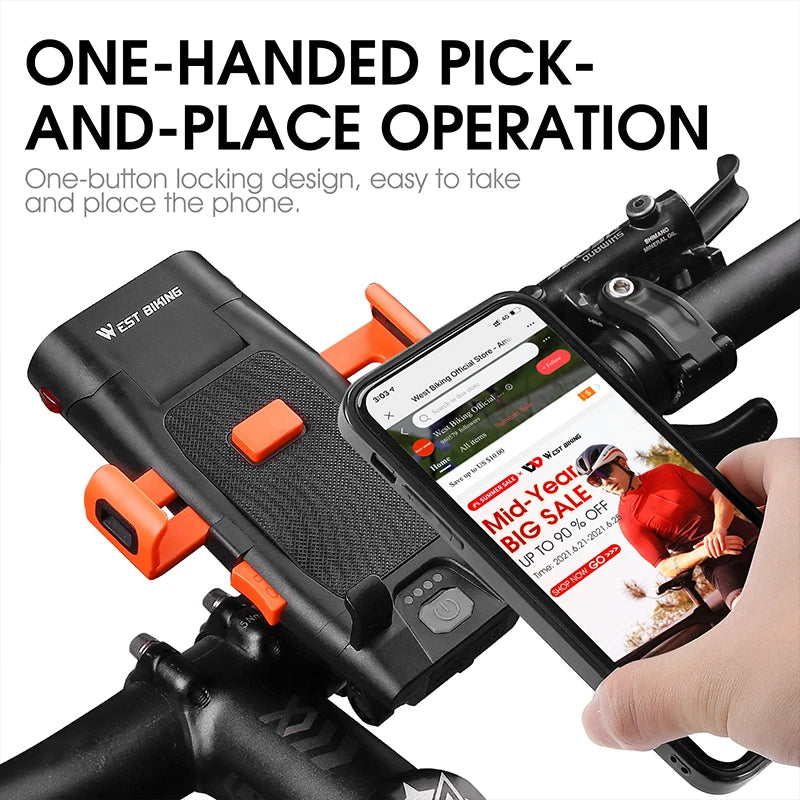 WEST BIKING Multifunctional Bicycle Front Light