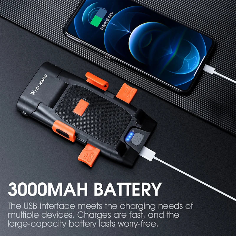 WEST BIKING Multifunctional Bicycle Front Light