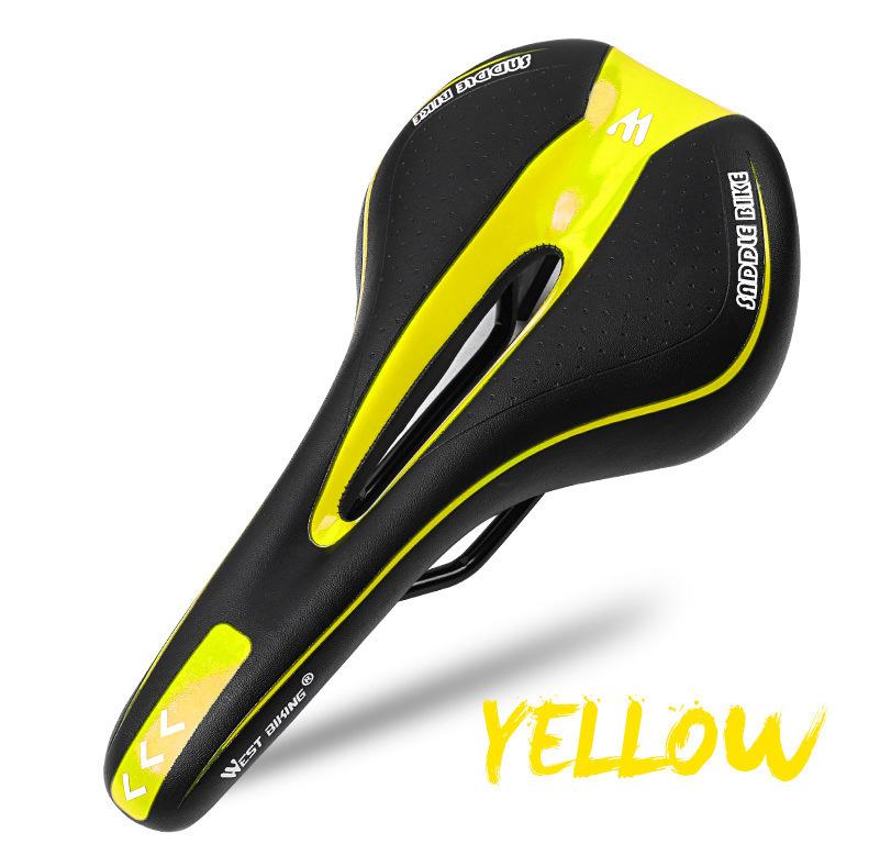 yellow & Black color with long nose Ultimate Comfy Bike Saddle 