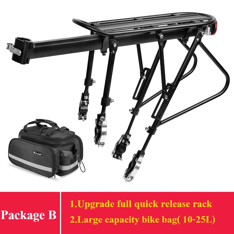 WEST BIKING Mountain Bike Luggage Carrier Quick Release Bicycle Cargo Rack 220.5 LB