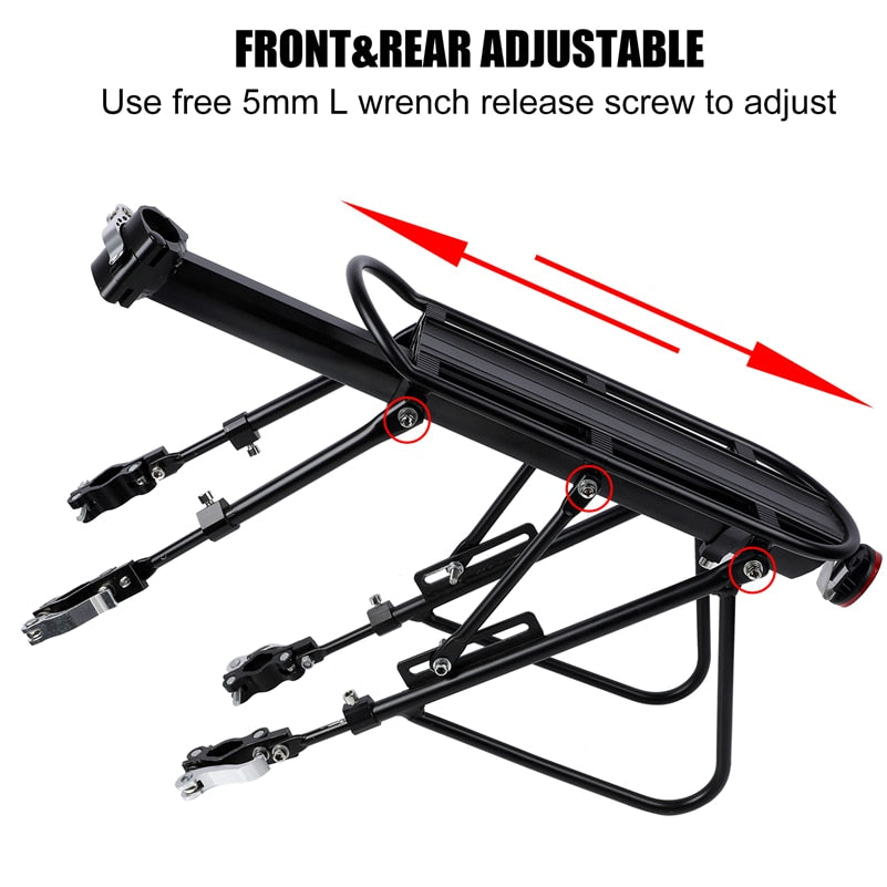 WEST BIKING Mountain Bike Luggage Carrier Quick Release Bicycle Cargo Rack 220.5 LB