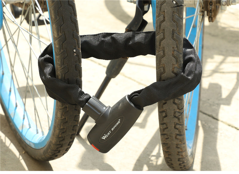 WEST BIKING Bicycle Lock MTB Road Bike Safety Anti-theft Chain Lock