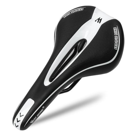 white & Black color with long nose Ultimate Comfy Bike Saddle 