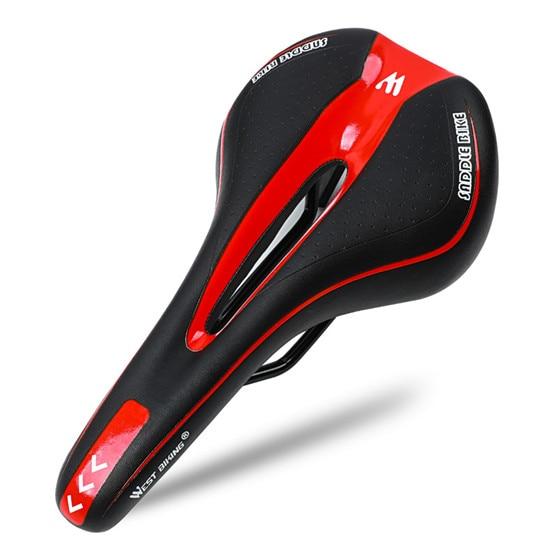 red & Black color with long nose Ultimate Comfy Bike Saddle 