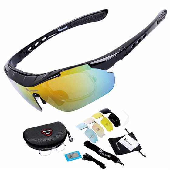 biker goggles sunglasses West BIKING Motorcycle Bike Riding Glasses Multilayer Mirror Lens Powersports Sunglasses Goggles