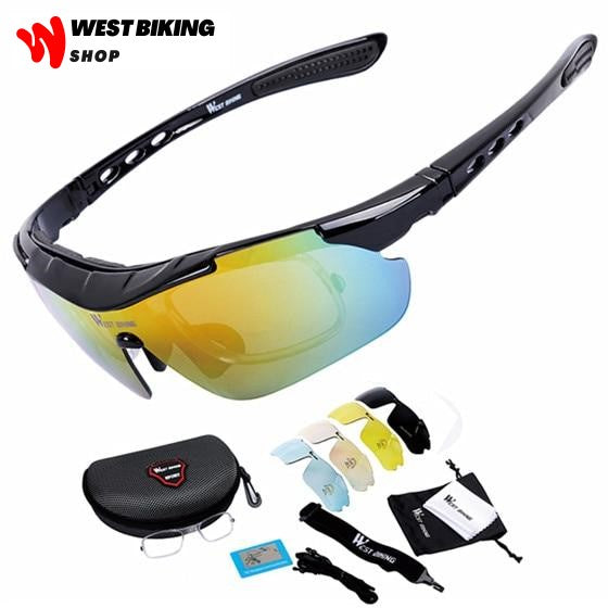 West Biking™ 5 Lenses Polarized Cycling Glasses – WestBiking Shop