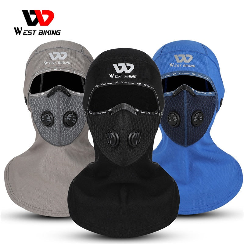 WEST BIKING™ Winter Sport Cycling Headwear With Activated Carbon Filter Face Cover