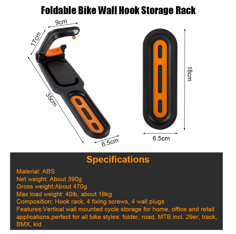 WEST BIKING Bike Wall Mount Bicycle Stand Holder