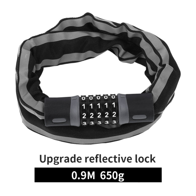 WEST BIKING Bicycle Lock MTB Road Bike Safety Anti-theft Chain Lock