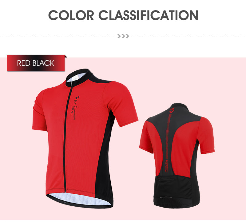 WEST BIKING Summer Cycling Jersey Breathable Racing Sport Jersey