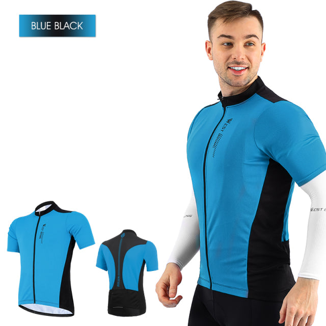 WEST BIKING Summer Cycling Jersey Breathable Racing Sport Jersey