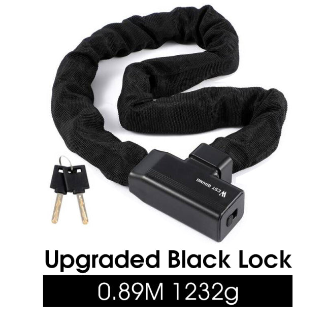 WEST BIKING Bicycle Lock MTB Road Bike Safety Anti-theft Chain Lock