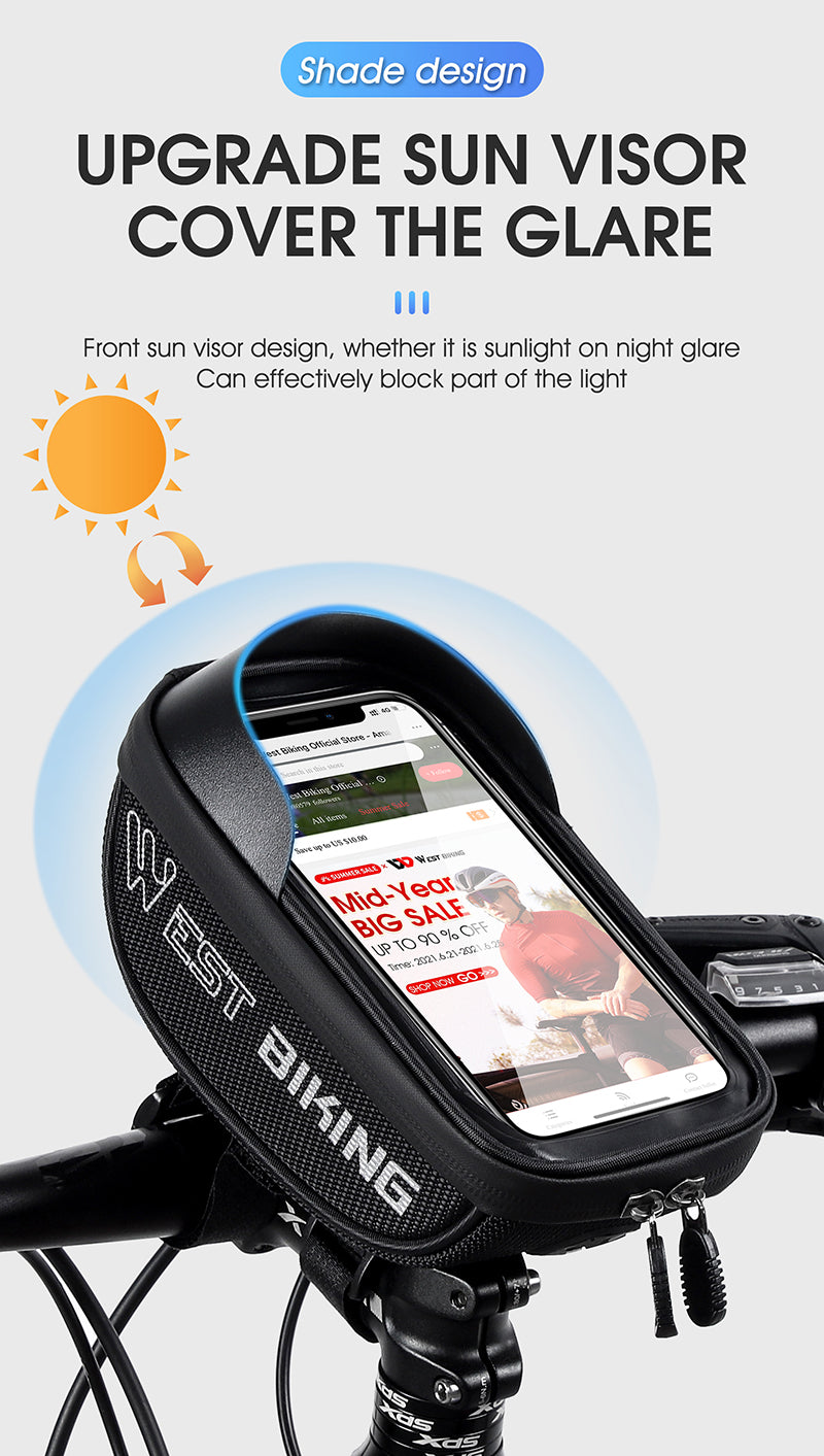 WEST BIKING Bicycle Bag Sensitive Touch Screen Bike Phone Bag