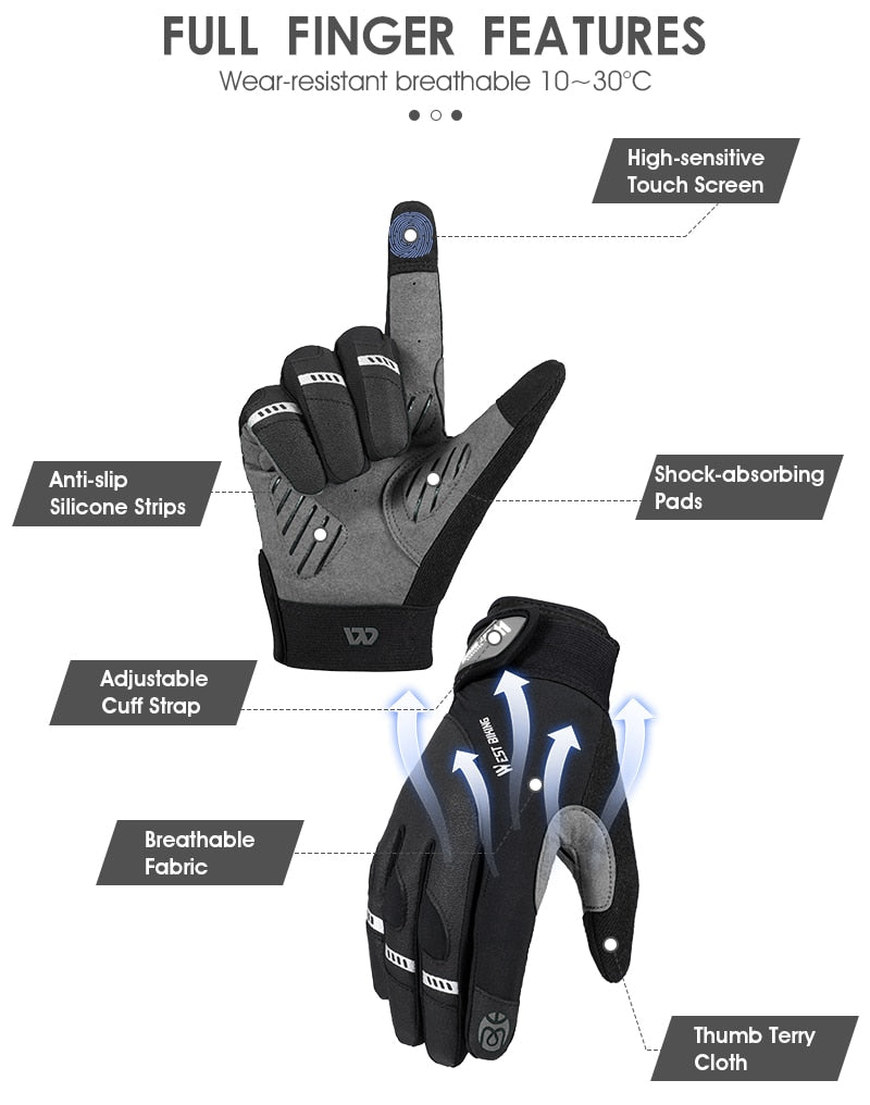 Touch Screen Bike Cycling Gloves