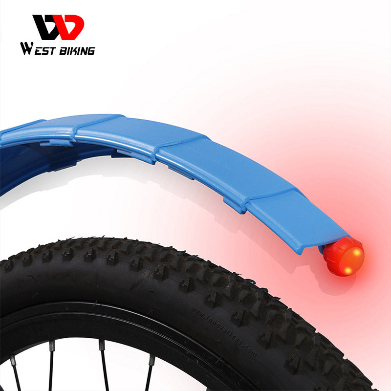  Telescopic Folding Bicycle Fenders with Taillight
