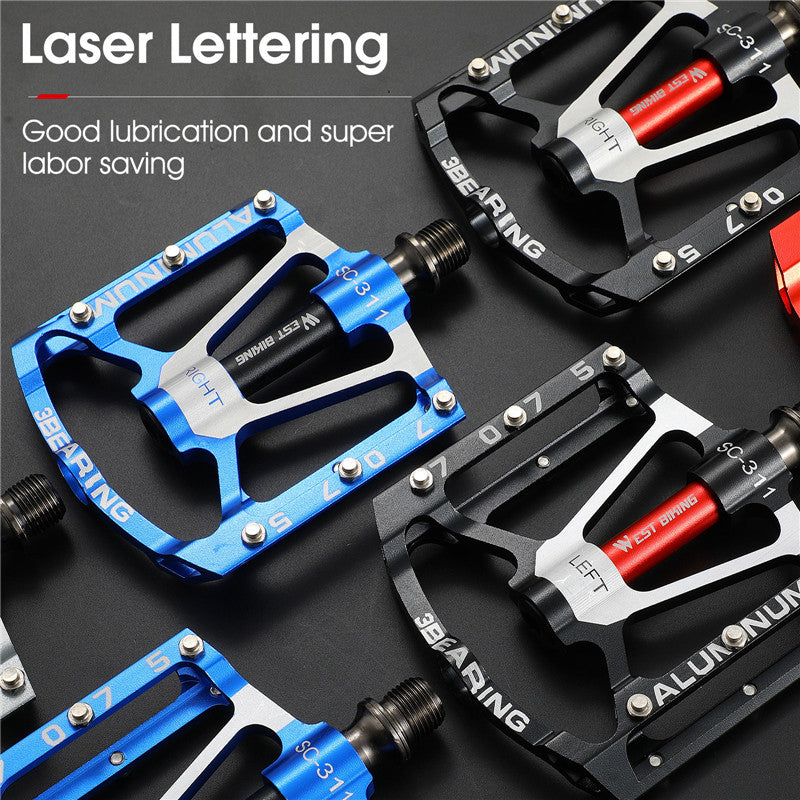 WEST BIKING 3 Bearings Bicycle Pedals Ultralight Anti-slip