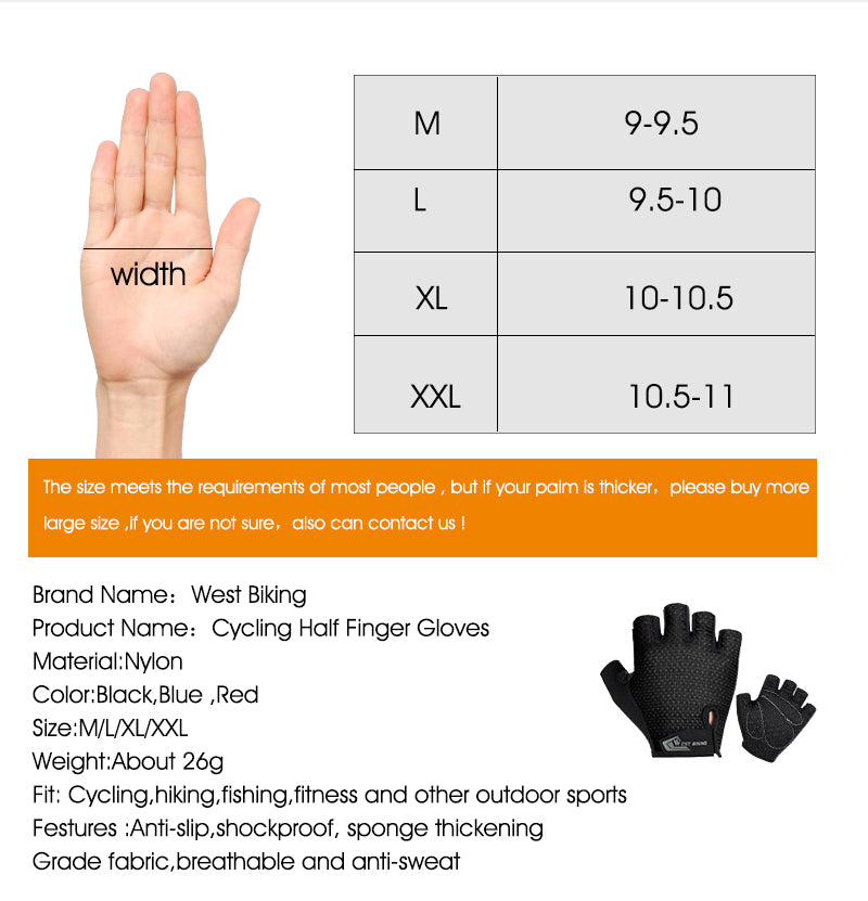 Half Finger Cycling Gloves Anti Slip