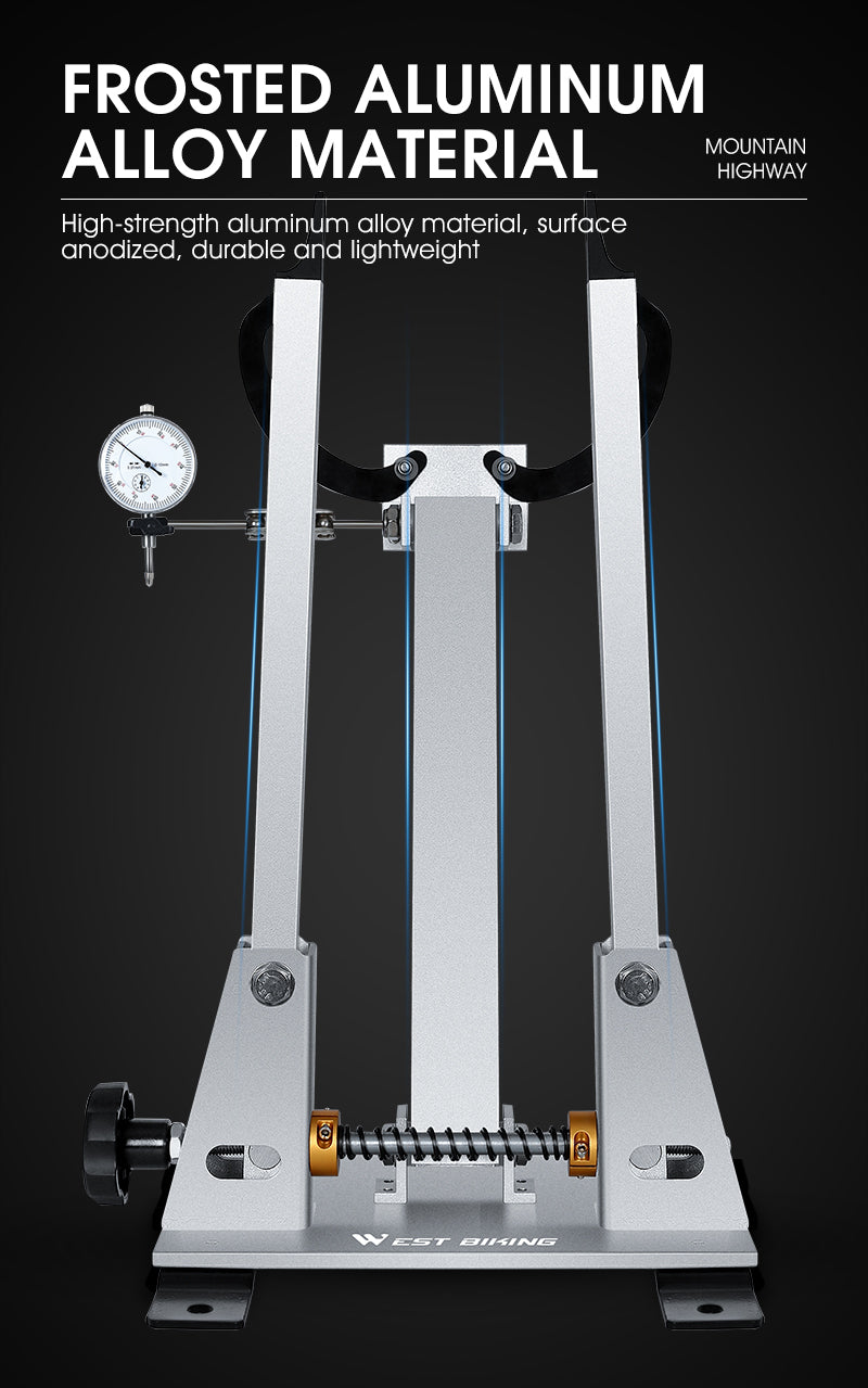 Bicycle Wheel Truing Stand With Dial Indicator