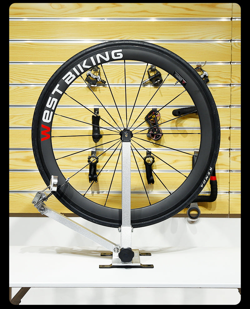 Bicycle Wheel Truing Stand With Dial Indicator