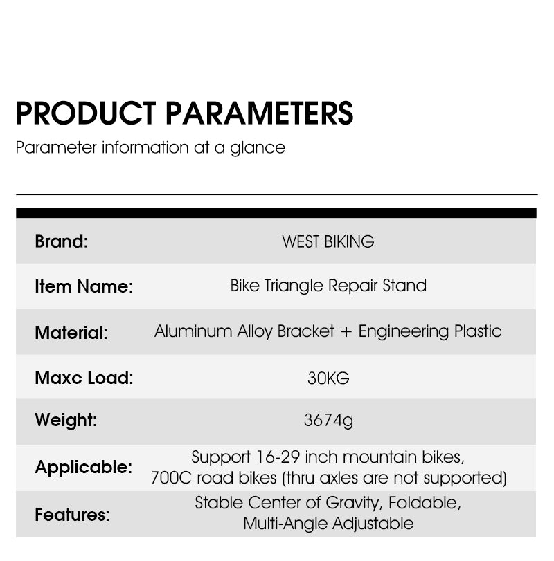 WEST BIKING Professional Mechanic Bike Repair Stand Rack