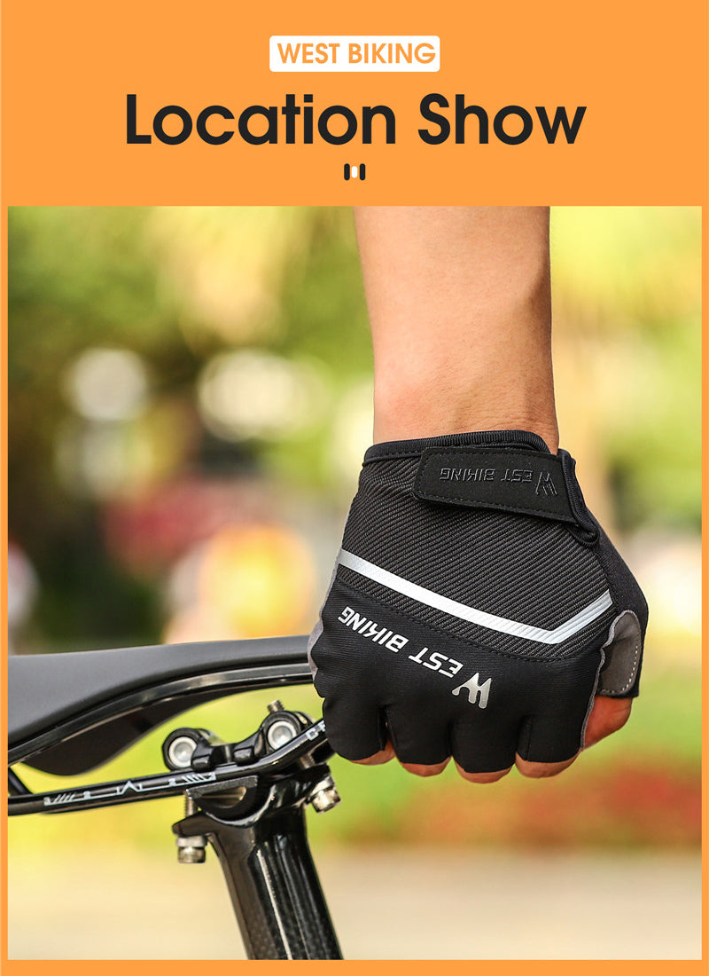 WEST BIKING Half Finger Cycling Gloves Shockproof