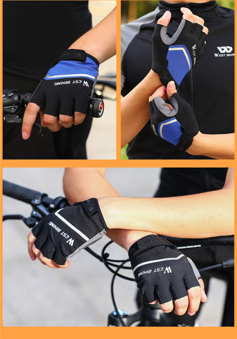 WEST BIKING Half Finger Cycling Gloves Shockproof