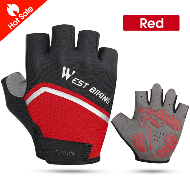 WEST BIKING Half Finger Cycling Gloves Shockproof