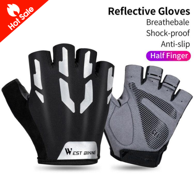 WEST BIKING Half Finger Cycling Gloves Shockproof