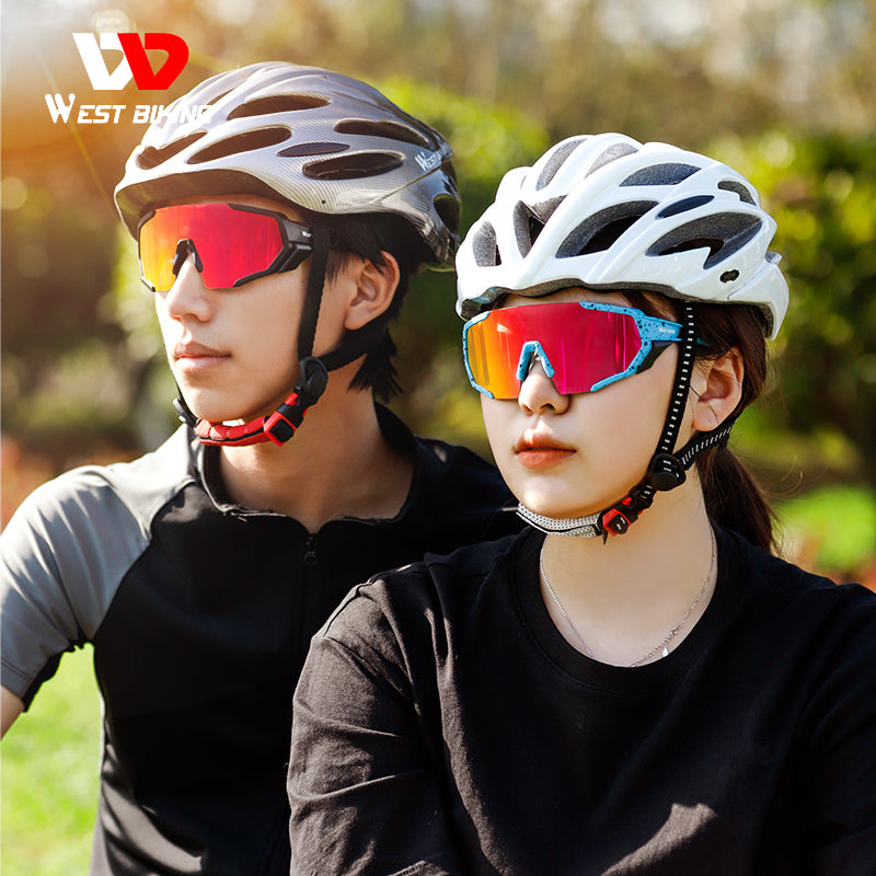 WEST BIKING 3 Lens Polarized Cycling Glasses