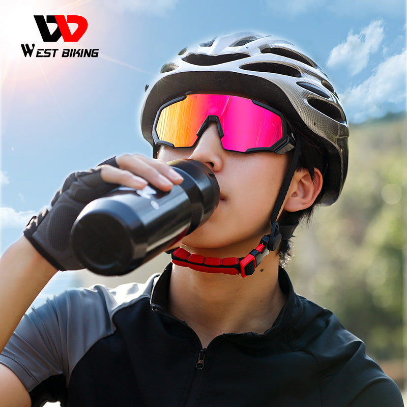 WEST BIKING 3 Lens Polarized Cycling Glasses