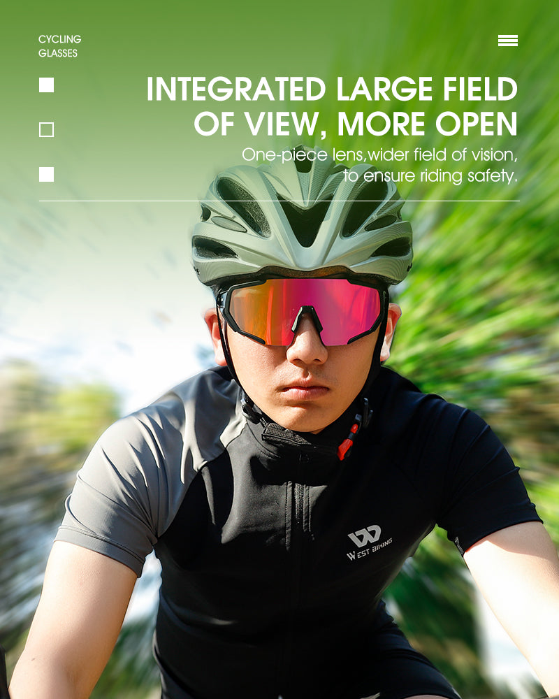 WEST BIKING 3 Lens Polarized Cycling Glasses