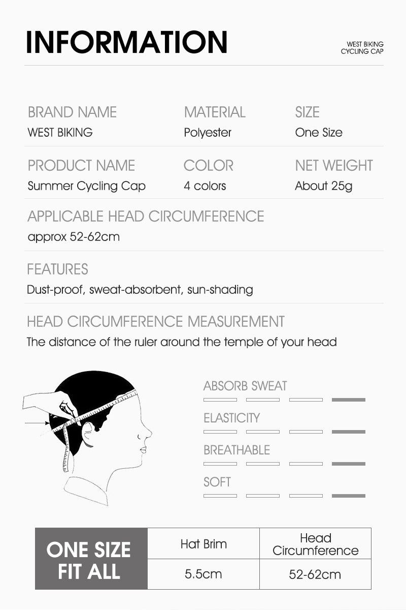 Cycling Cap Sun Hat