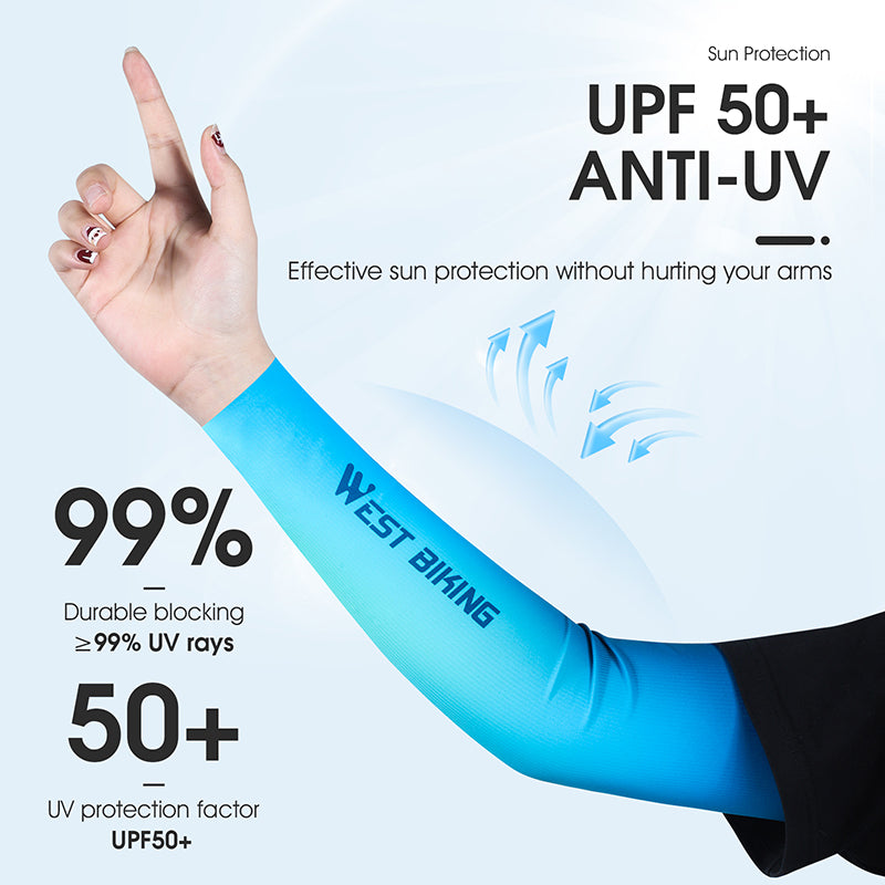 WEST BIKING Ice Silk Cycling Arm Sleeves UV Protection