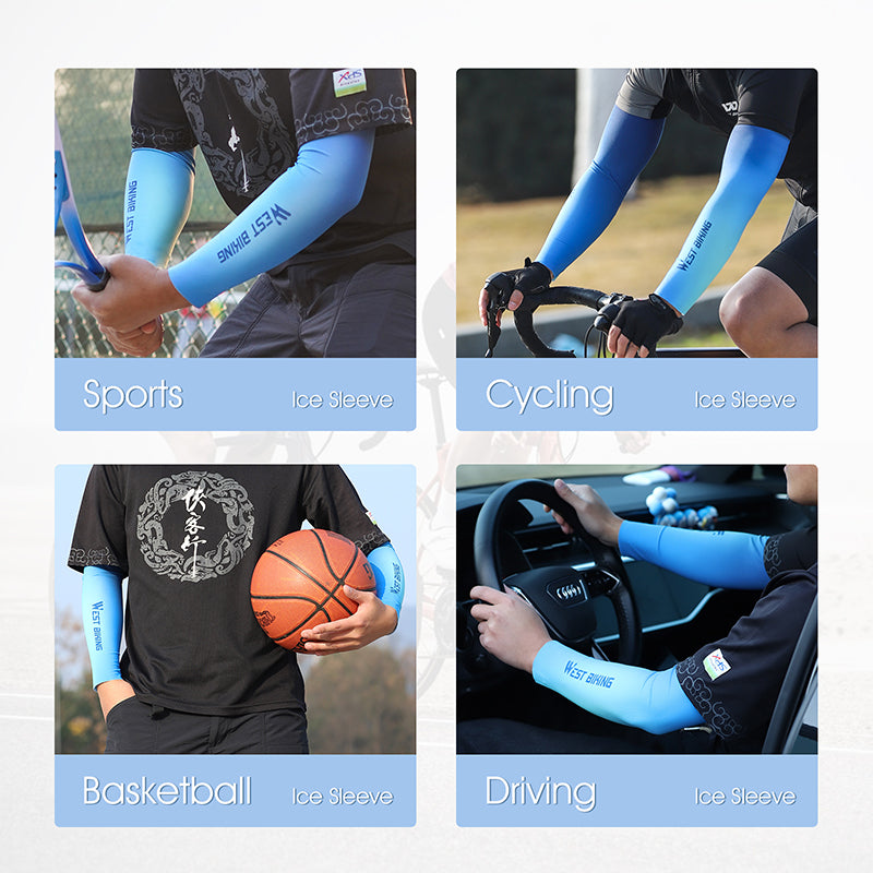 WEST BIKING Ice Silk Cycling Arm Sleeves UV Protection