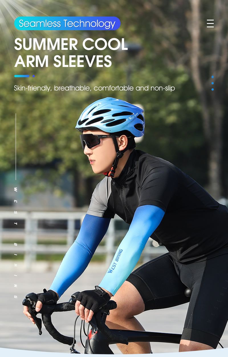  Ice Silk Cycling Arm Sleeves UV Protection