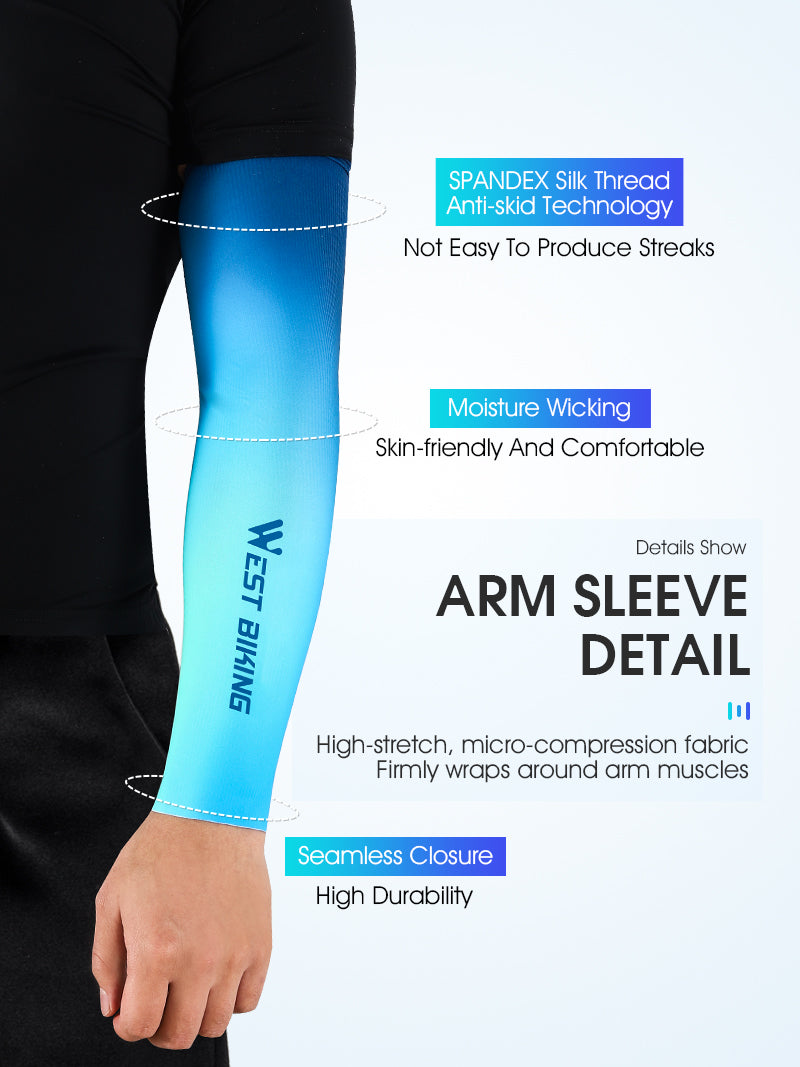  Ice Silk Cycling Arm Sleeves UV Protection