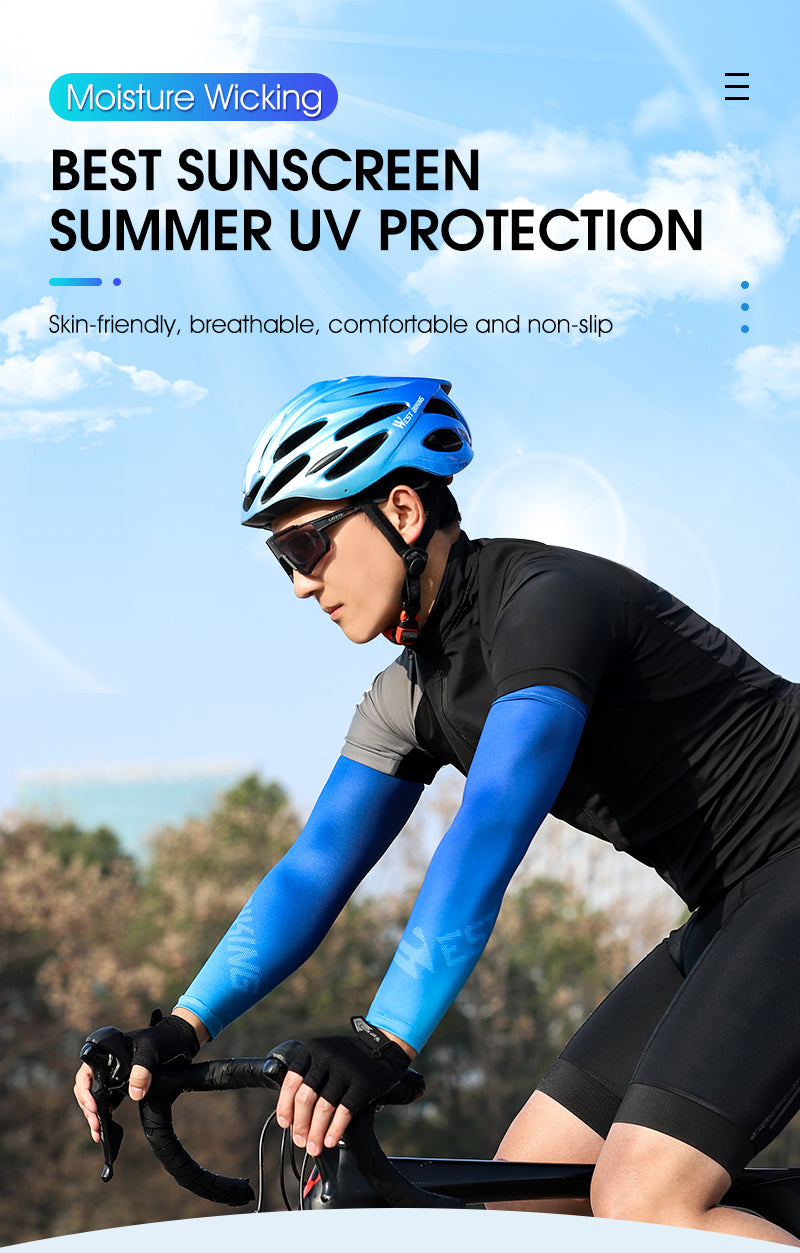  Ice Silk Cycling Arm Sleeves UV Protection