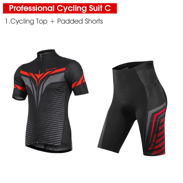 WEST BIKING Professional Cycling  Jersey Set