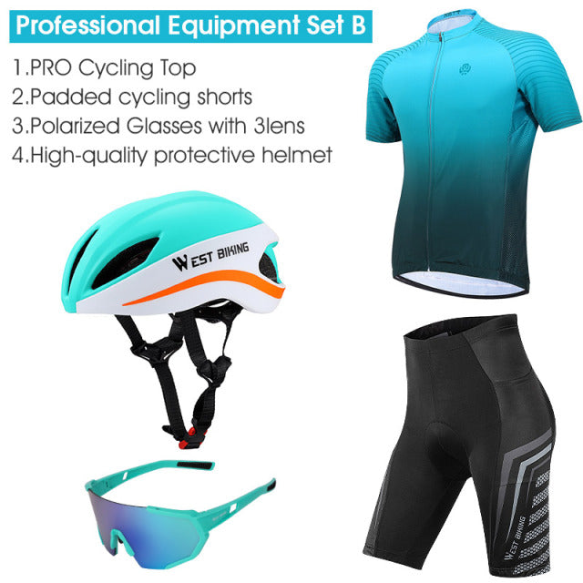WEST BIKING Professional Cycling  Jersey Set