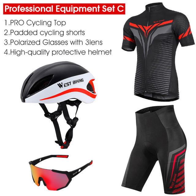 WEST BIKING Professional Cycling  Jersey Set