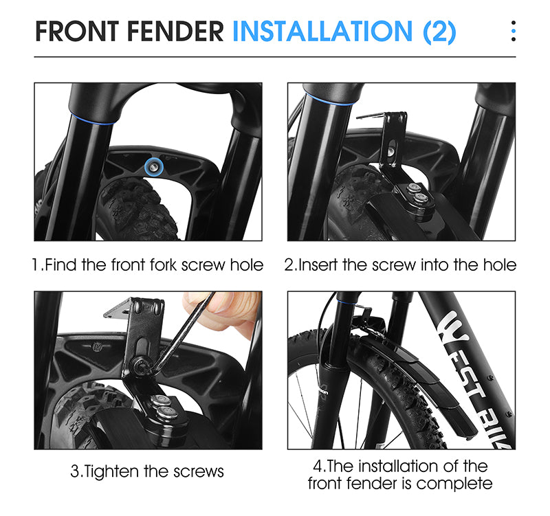  Foldable Universal Bike Mudguard