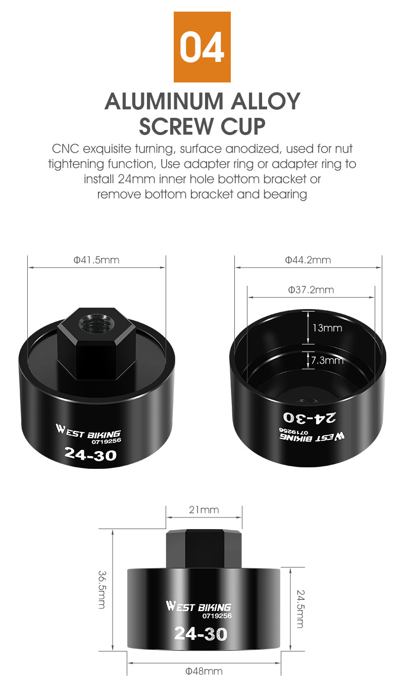 WEST BIKING Bicycle Bottom Bracket Bearing Remove Install Tool