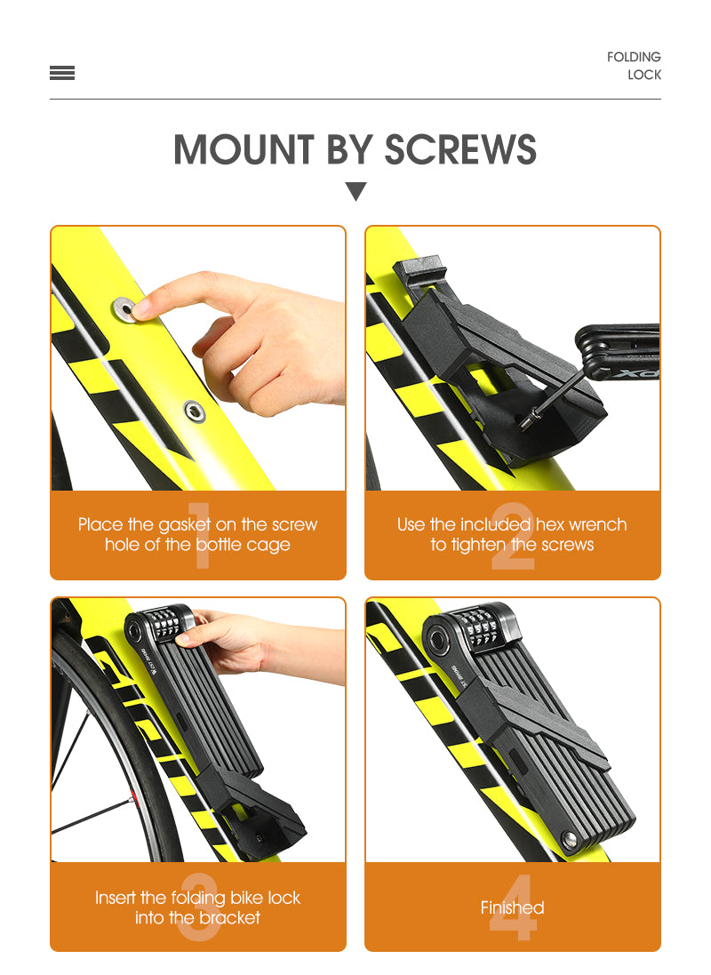 Foldable Bicycle Password Lock