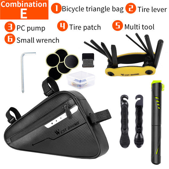 WEST BIKING Bicycle Tools Kit Include Bike Pump Bag