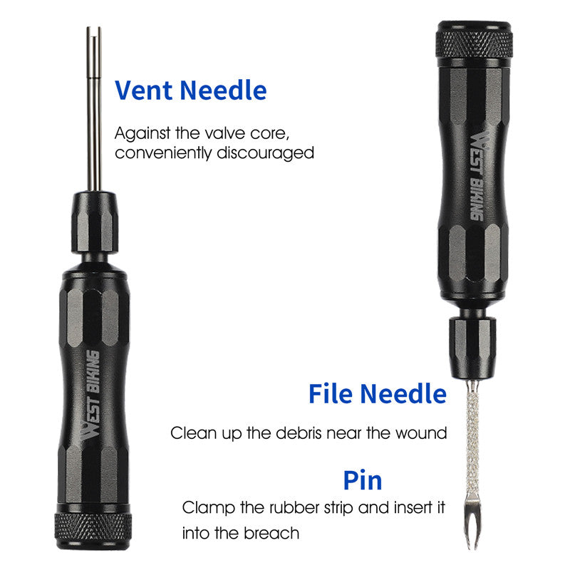  Bicycle Tubeless Tire Repair Tool Kit