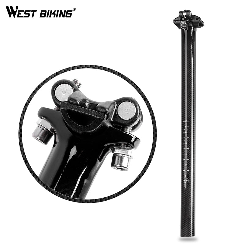 WEST BIKING 245G 3K Gloss Road Bike Full Carbon Seatpost