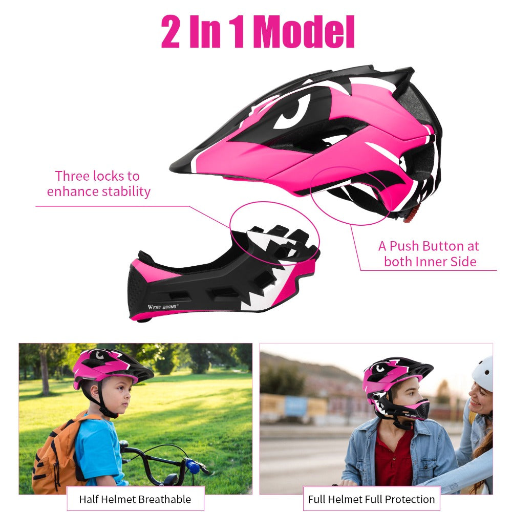 Children Bike Bicycle Helmet Full Covered