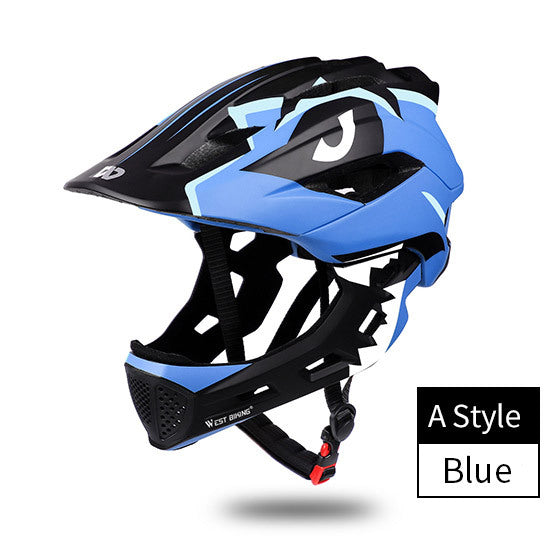 West BIKING Children Bike Bicycle Helmet Full Covered A Style Blue