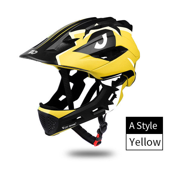 bike riding helmet price West BIKING Children Bike Bicycle Helmet Full Covered A Style Yellow