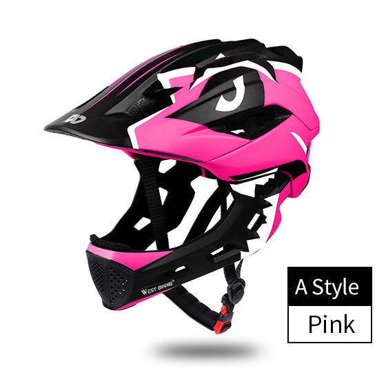 bike helmet full face price West BIKING Children Bike Bicycle Helmet Full Covered A Style Pink